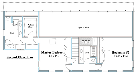 Saltbox Home 2nd floor plan